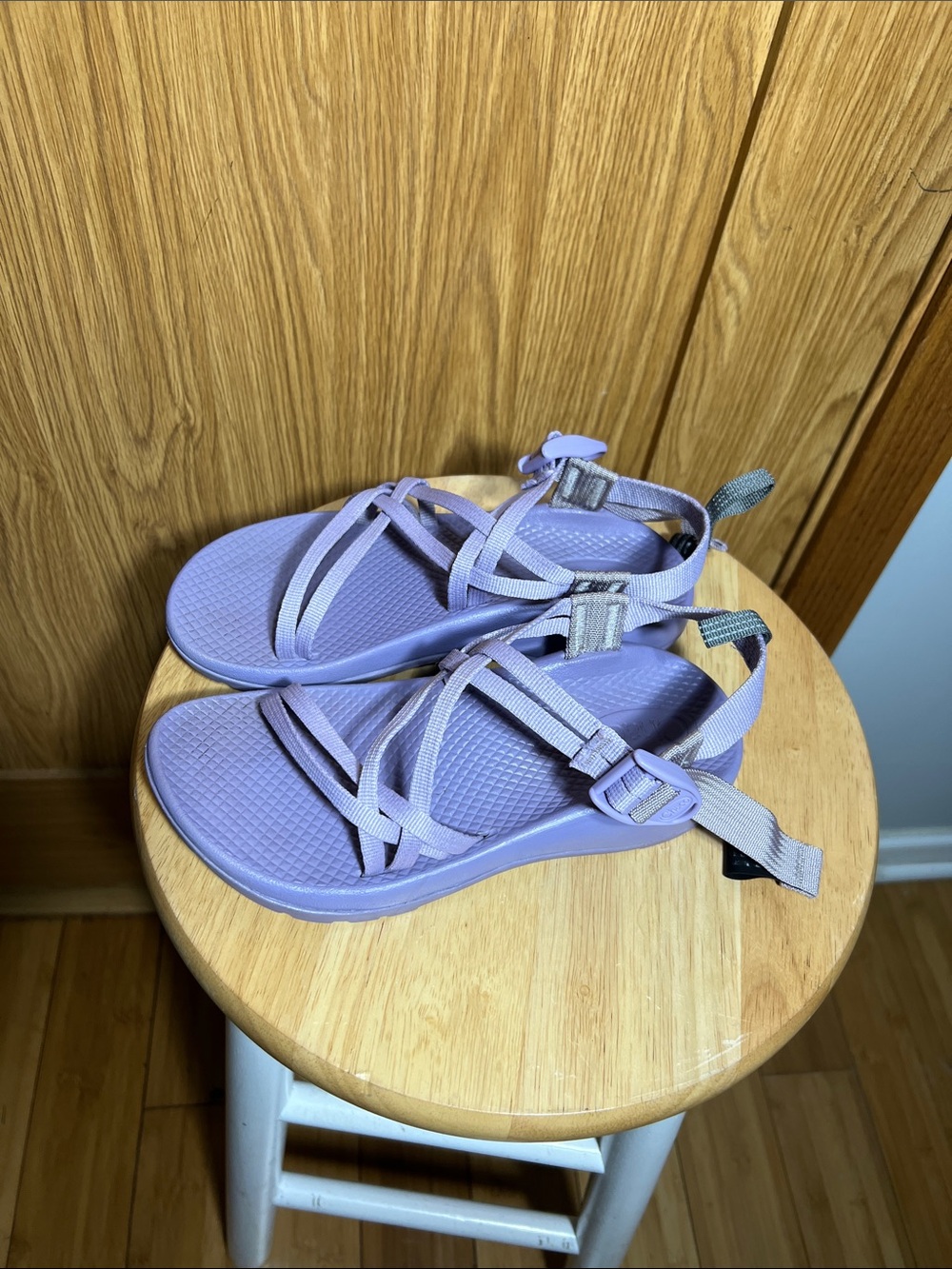 Chaco Lilac Strappy Kids' Sandals - Picture 2 of 7